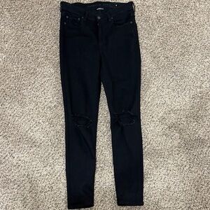 American Eagle Outfitters Women's Ripped Black Skinny Jeans
